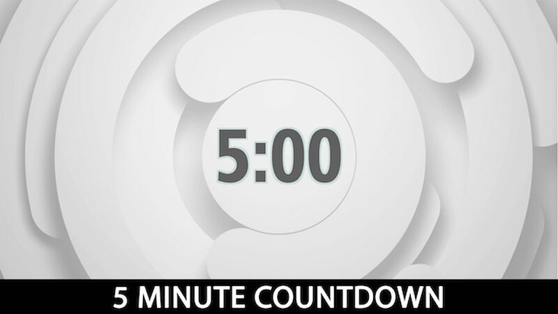 Circle 5 Minute Countdown Timer